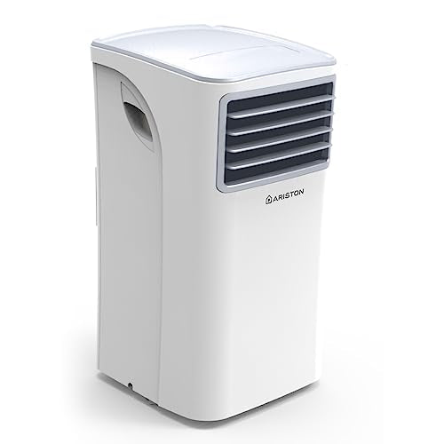 **Ariston Mobis 9 – Pingüino Aire Acondicionado Portátil Silencioso con Temporizador y Mando a Distancia, 24x69x25 cm, Color Blanco, Eficiencia Energética A, Instalación en España**