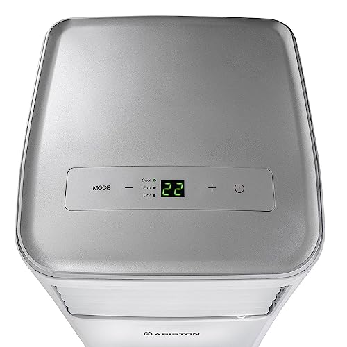 **Ariston Mobis 9 – Pingüino Aire Acondicionado Portátil Silencioso con Temporizador y Mando a Distancia, 24x69x25 cm, Color Blanco, Eficiencia Energética A, Instalación en España**