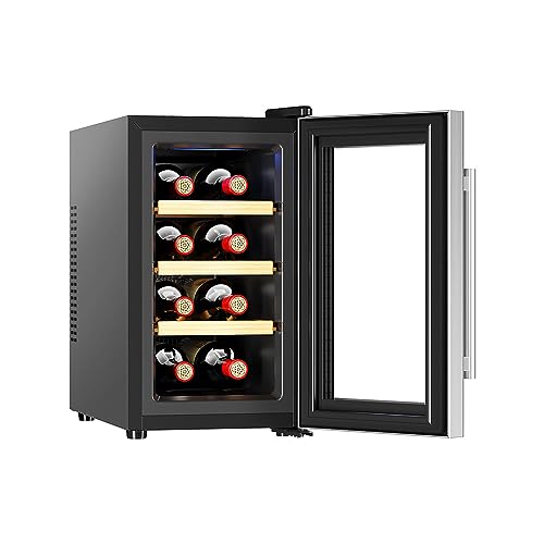 Cecotec Vinoteca 8 Botellas Bolero GrandSommelier 830 CoolWood, Termoeléctrica, Silenciosa, Temperatura 8-18ºC, Panel Táctil, Display, Eco-Friendly