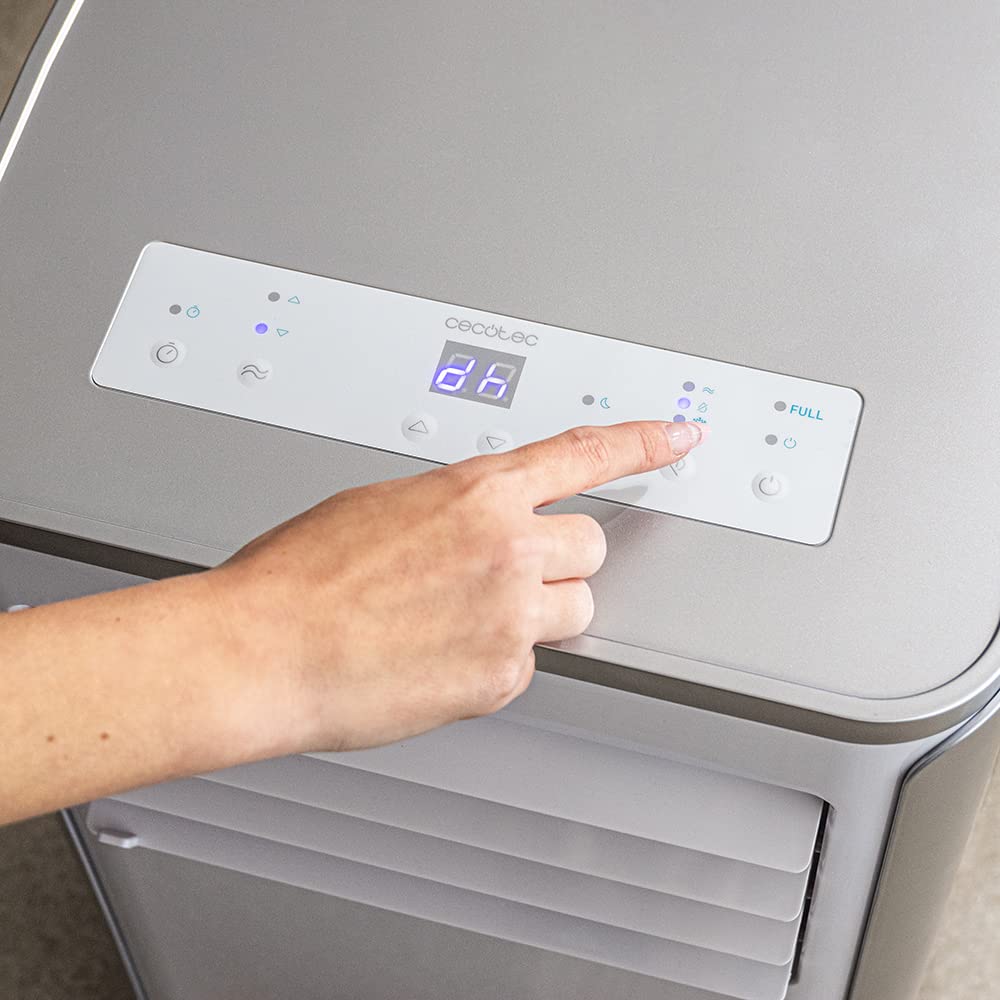 Cecotec Aire Acondicionado Portátil ForceClima 9100 con Mando a Distancia, 9000 BTU, Bajo Consumo, Pantalla LED, 4 Modos, 2 Velocidades, Cobertura 20-25 m²