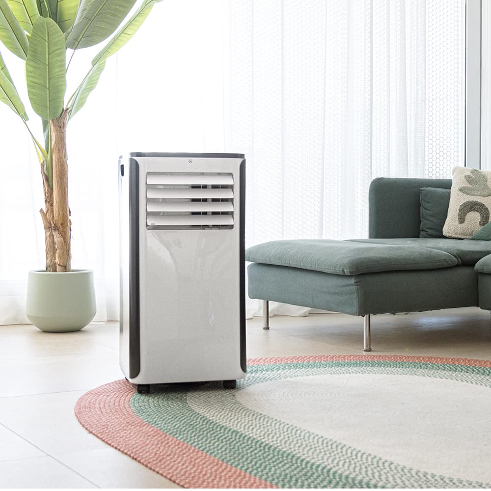 Cecotec Aire Acondicionado Portátil ForceClima 9500 Heating Connected, 9000 BTU, Bomba de Calor, Wifi, Mando a Distancia, Pantalla LED, 5 Modos, para 20-25 m²