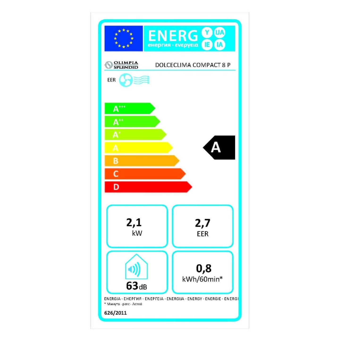 **Ariston Mobis 9 – Pingüino Aire Acondicionado Portátil Silencioso con Temporizador y Mando a Distancia, 24x69x25 cm, Color Blanco, Eficiencia Energética A, Instalación en España**