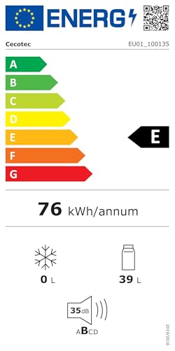 Cecotec Vinoteca Bolero GrandSommelier 1550 CoolCrystal, 15 Botellas, Termoeléctrica, Silenciosa 35 dB, Temperatura 5-18ºC, Panel Táctil, LED Eco-Friendly