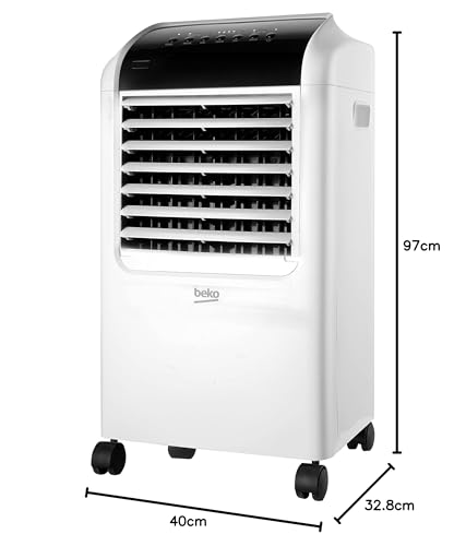 Beko EFE6030W Climatizador Evaporativo, 3 Velocidades, Depósito de Agua, Función de Enfriamiento, Color Blanco