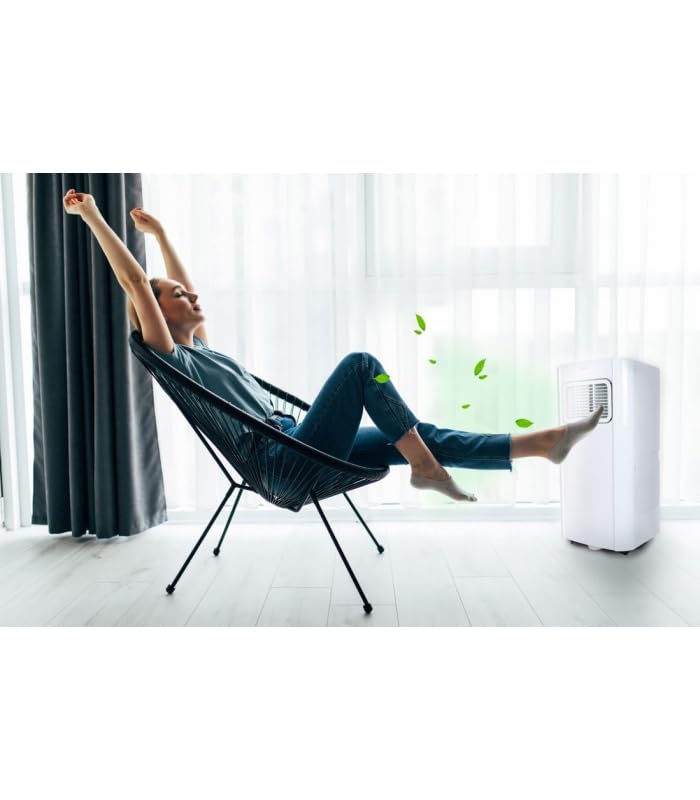 facula Aire Acondicionado Portátil 3 en 1 Artic 7000 BTU, Refrigeración, Ventilación y Deshumidificación, con Temporizador