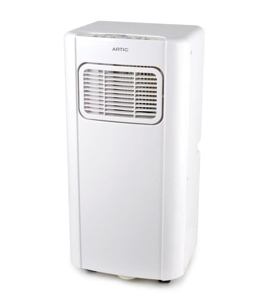 facula Aire Acondicionado Portátil 3 en 1 Artic 7000 BTU, Refrigeración, Ventilación y Deshumidificación, con Temporizador