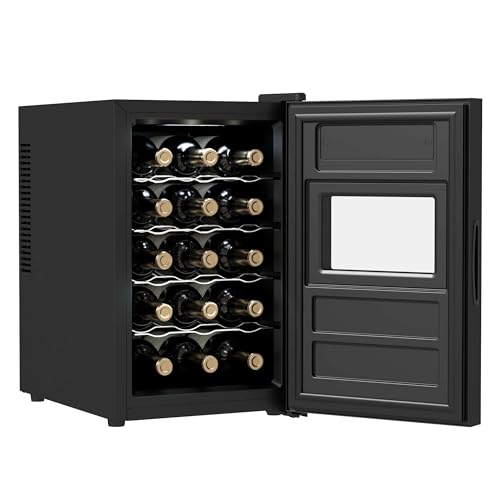 Cecotec Vinoteca Bolero GrandSommelier 1550 CoolCrystal, 15 Botellas, Termoeléctrica, Silenciosa 35 dB, Temperatura 5-18ºC, Panel Táctil, LED Eco-Friendly