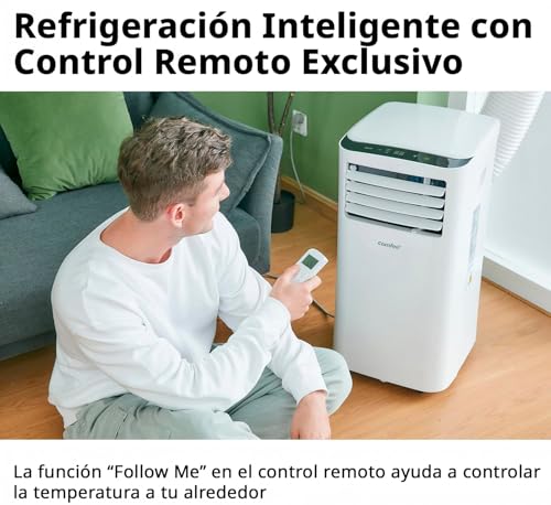 **COMFEE Aire Acondicionado Portátil 3 en 1, 8000 BTU / 2000 Frigorías, Climatizador sin Unidad Exterior, Enfriador Silencioso de Bajo Consumo con Kit de Ventana, Funciones de Refrigeración, Ventilación y Deshumidificación**