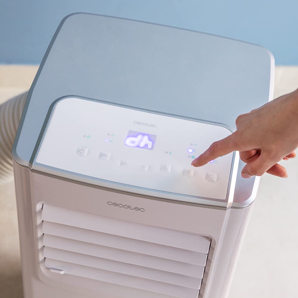 Cecotec Aire Acondicionado Portátil ForceClima 7100 con Mando a Distancia, 7000 BTU, Bajo Consumo, Pantalla LED, 4 Modos, 2 Velocidades, Cobertura 15-20 m²