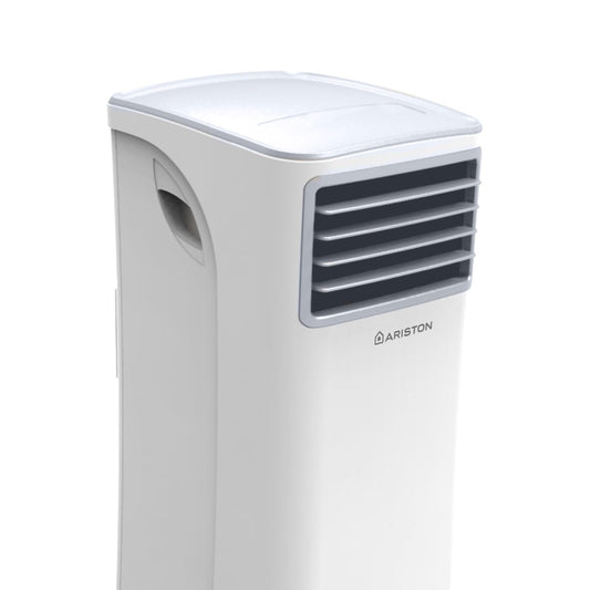 **Ariston Mobis 9 – Pingüino Aire Acondicionado Portátil Silencioso con Temporizador y Mando a Distancia, 24x69x25 cm, Color Blanco, Eficiencia Energética A, Instalación en España**