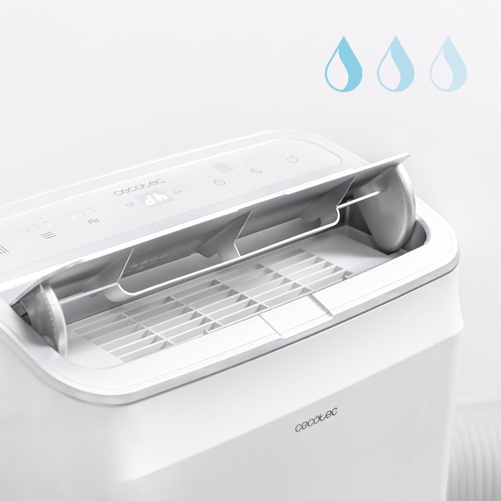 **Cecotec Aire Acondicionado Portátil ForceClima 12600 Heating, 12000 BTU, con Mando a Distancia y Bomba de Calor, Pantalla LED, 5 Modos, Función Deshumidificación, Cobertura 26-28 m²**