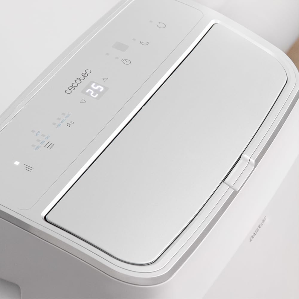**Cecotec Aire Acondicionado Portátil ForceClima 12600 Heating, 12000 BTU, con Mando a Distancia y Bomba de Calor, Pantalla LED, 5 Modos, Función Deshumidificación, Cobertura 26-28 m²**
