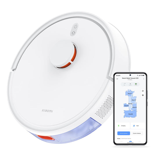 Xiaomi Robot Vacuum S20 Robot Aspirador y Fregasuelos, 5000 Pa, Navegación Láser LDS, Limpieza en Zigzag, Versión ES, Color Blanco