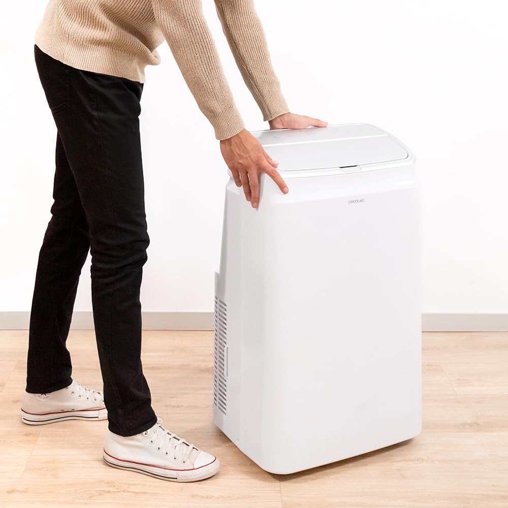 **Cecotec Aire Acondicionado Portátil ForceClima 12600 Heating, 12000 BTU, con Mando a Distancia y Bomba de Calor, Pantalla LED, 5 Modos, Función Deshumidificación, Cobertura 26-28 m²**