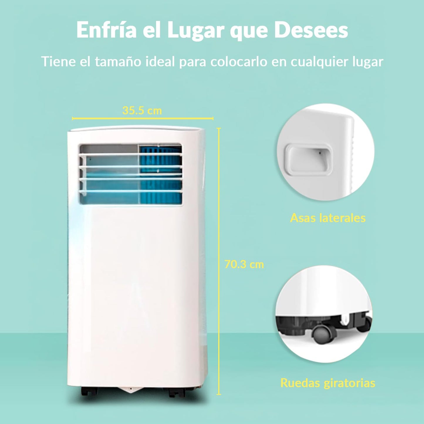 **COMFEE Aire Acondicionado Portátil 3 en 1, 8000 BTU / 2000 Frigorías, Climatizador sin Unidad Exterior, Enfriador Silencioso de Bajo Consumo con Kit de Ventana, Funciones de Refrigeración, Ventilación y Deshumidificación**