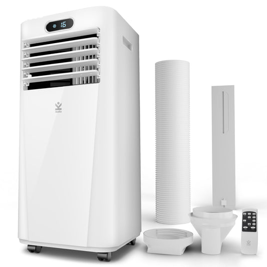 **Avalla S-95 Aire Acondicionado Portátil 3 en 1, 7000 BTU, Deshumidificador 20 L, Ventilador y Refrigeración para Hasta 68 m³, Bajo Consumo, Temporizador 24 h, con Mando y Kit de Ventana**